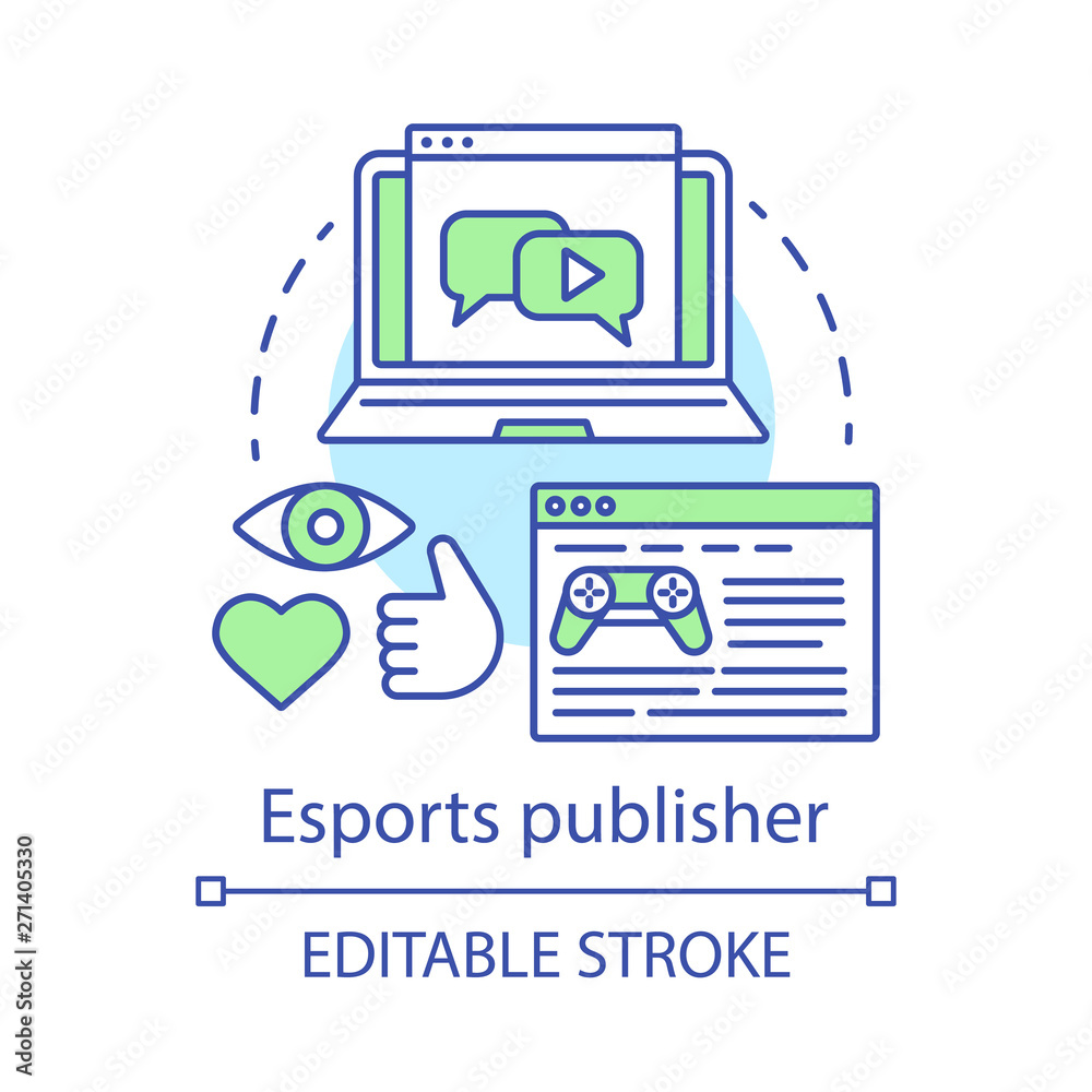 Esports publisher concept icon vector de Stock | Adobe Stock