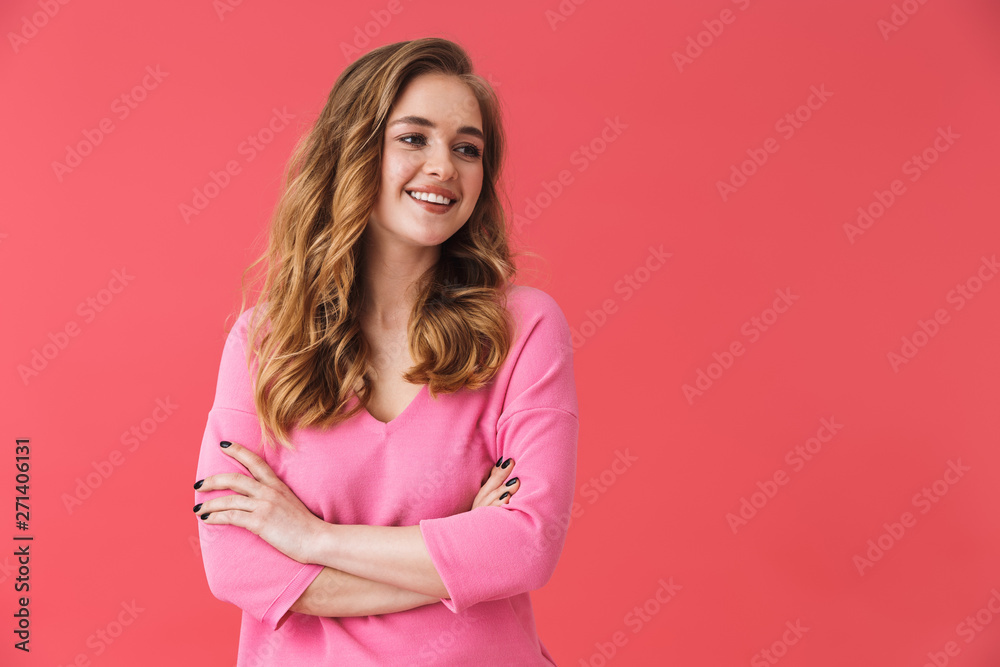 Beautiful young blonde girl standing Beautiful young blonde girl standing