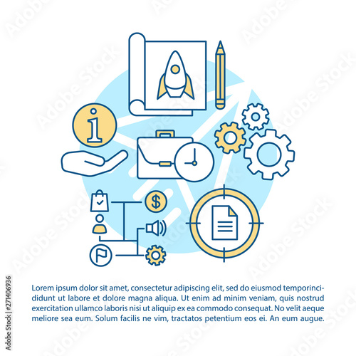 Pilot project article page vector template