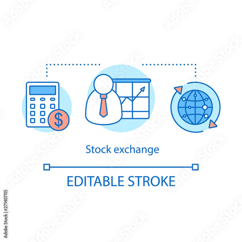 Stock exchange concept icon