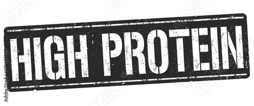 High protein sign or stamp