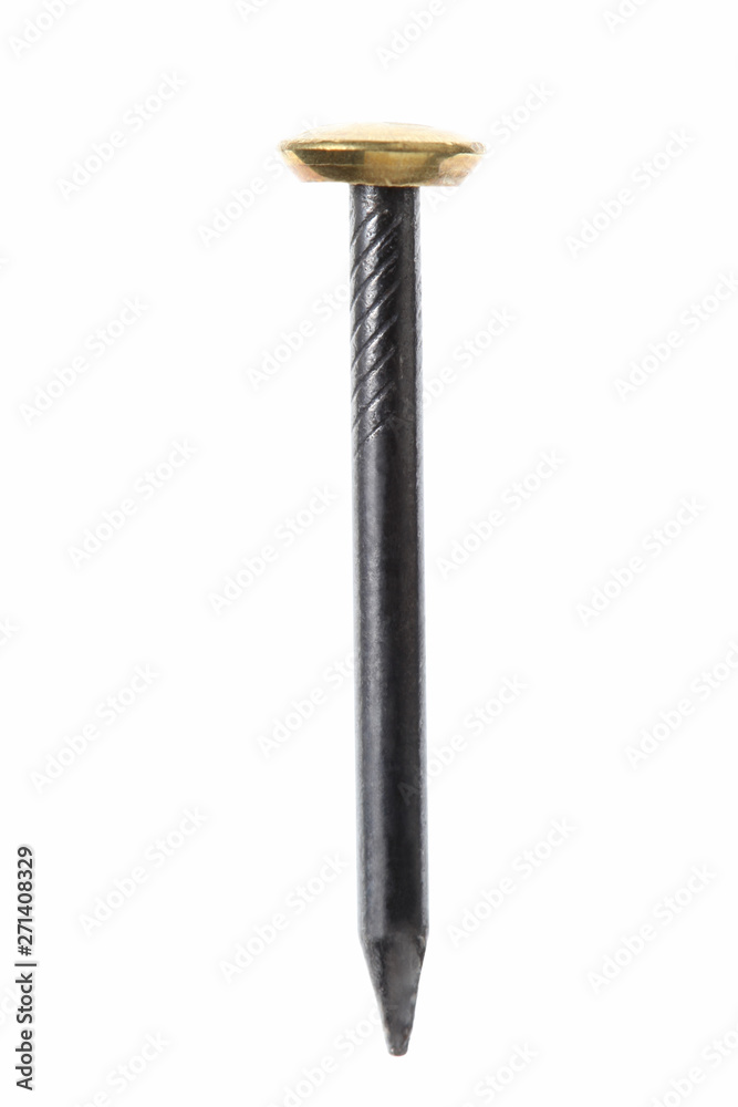 nail isolated on white background with clipping path included and copy space for your text nail isolated on white background with clipping path included and copy space for your text