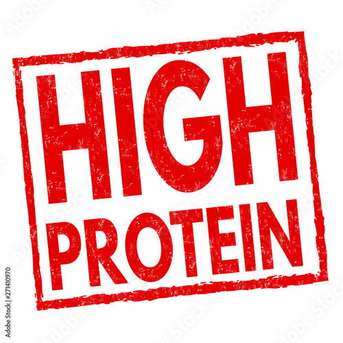 High protein sign or stamp