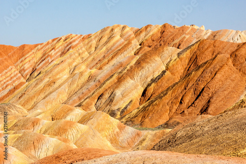 Colored sandstone formations in China