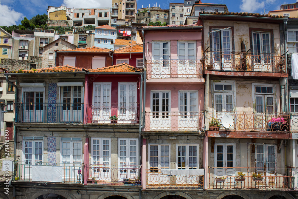 Porto Old Town landscape. Visit Portugal concept.