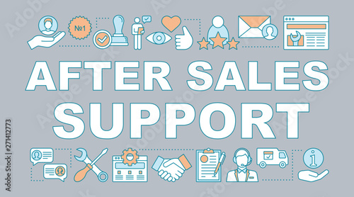 After sales support word concepts banner