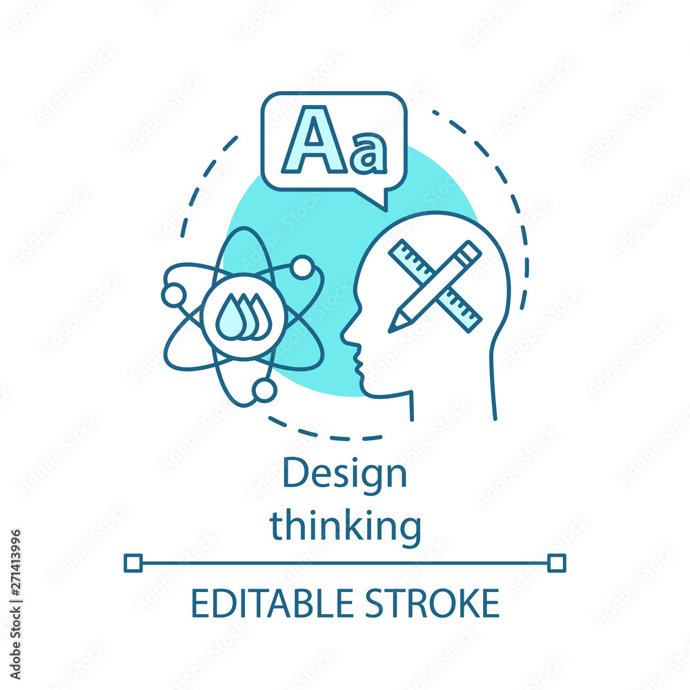 Design thinking concept icon
