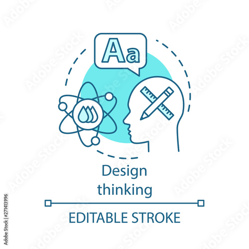 Design thinking concept icon