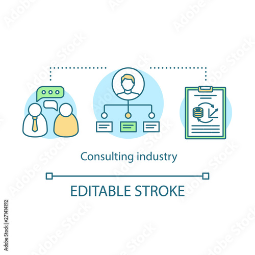 Consulting industry concept icon