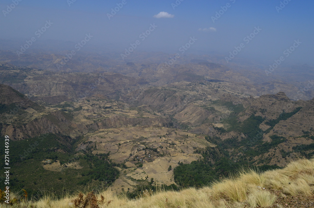 Obraz premium Ethiopia. Travel to Simien mountains. East African rift.