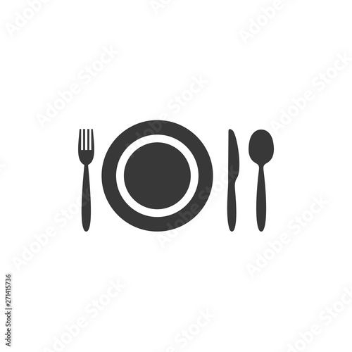 Spoon, fork and knife icon vector. Cutlery icon symbol. restaurant logo design inspiration