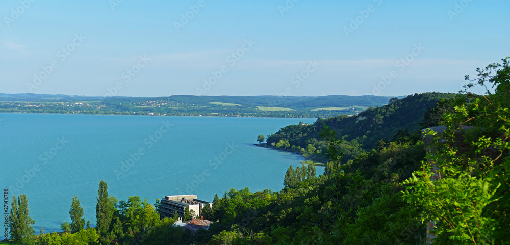 Wide panorama of Lake Balaton