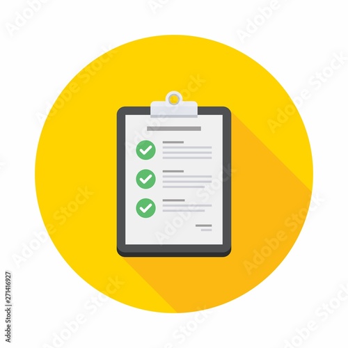 Check list, Clipboard, Document, Finance, Business, Isolated, illustration, Vector, Flat icon