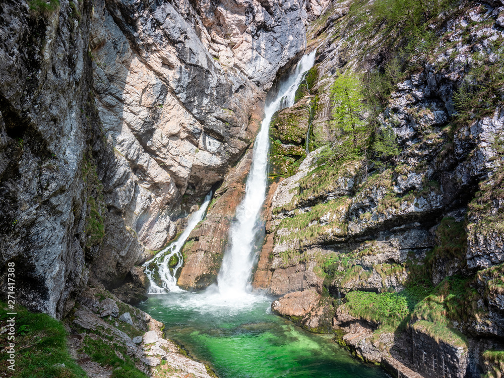 Savica waterfall - second most popular attraction of Slovenia