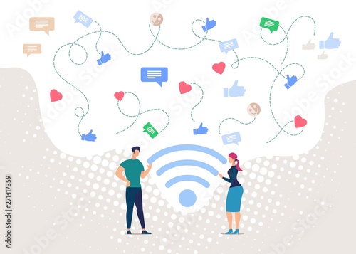 Communicating in Social Network Vector Concept