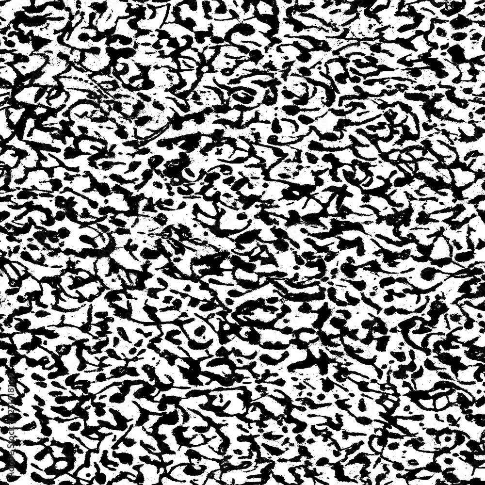 Abstract artistic paint splashes and blots seamless pattern. Black and white hand drawn splash textured background. Design for print, fabrics, textile, wrapping paper, wallpaper Abstract artistic paint splashes and blots seamless pattern. Black and white hand drawn splash textured background. Design for print, fabrics, textile, wrapping paper, wallpaper
