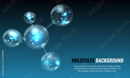 Abstract molecules structure design for your background. Vector illustration