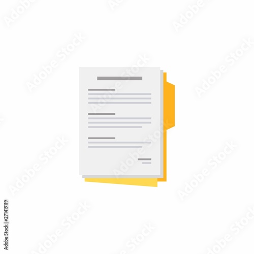 Document, Contract papers, Report, Agreement, Business, No background, illustration, Vector, Flat icon © Tsunami Designer