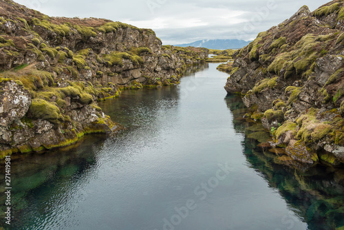 Silfra fissure in Thingvellir National Park, Iceland
