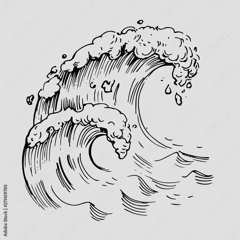 Wave Sketch PNG, Vector, PSD, and Clipart With Transparent Background for  Free Download | Pngtree