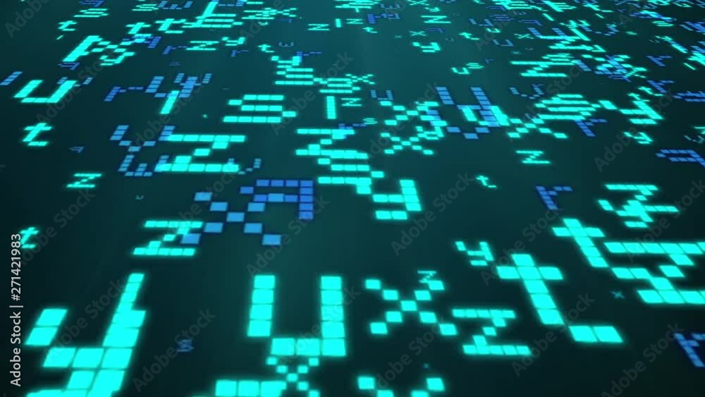 Abstract digital abstract virtual city. Scanning city for hackers attack concept. Software developer, programming, binary computer code with technology and connection concept.