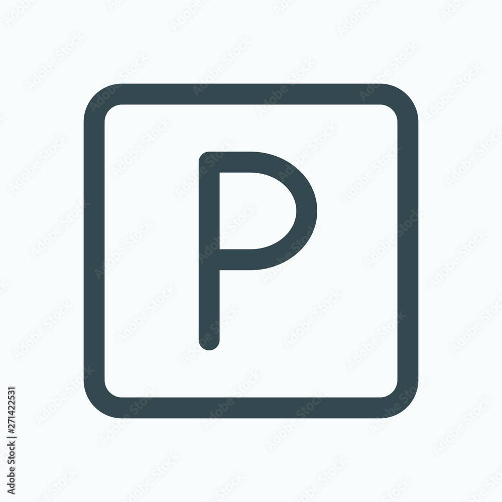 Hotel parking isolated icon, free parking linear vector icon Hotel parking isolated icon, free parking linear vector icon