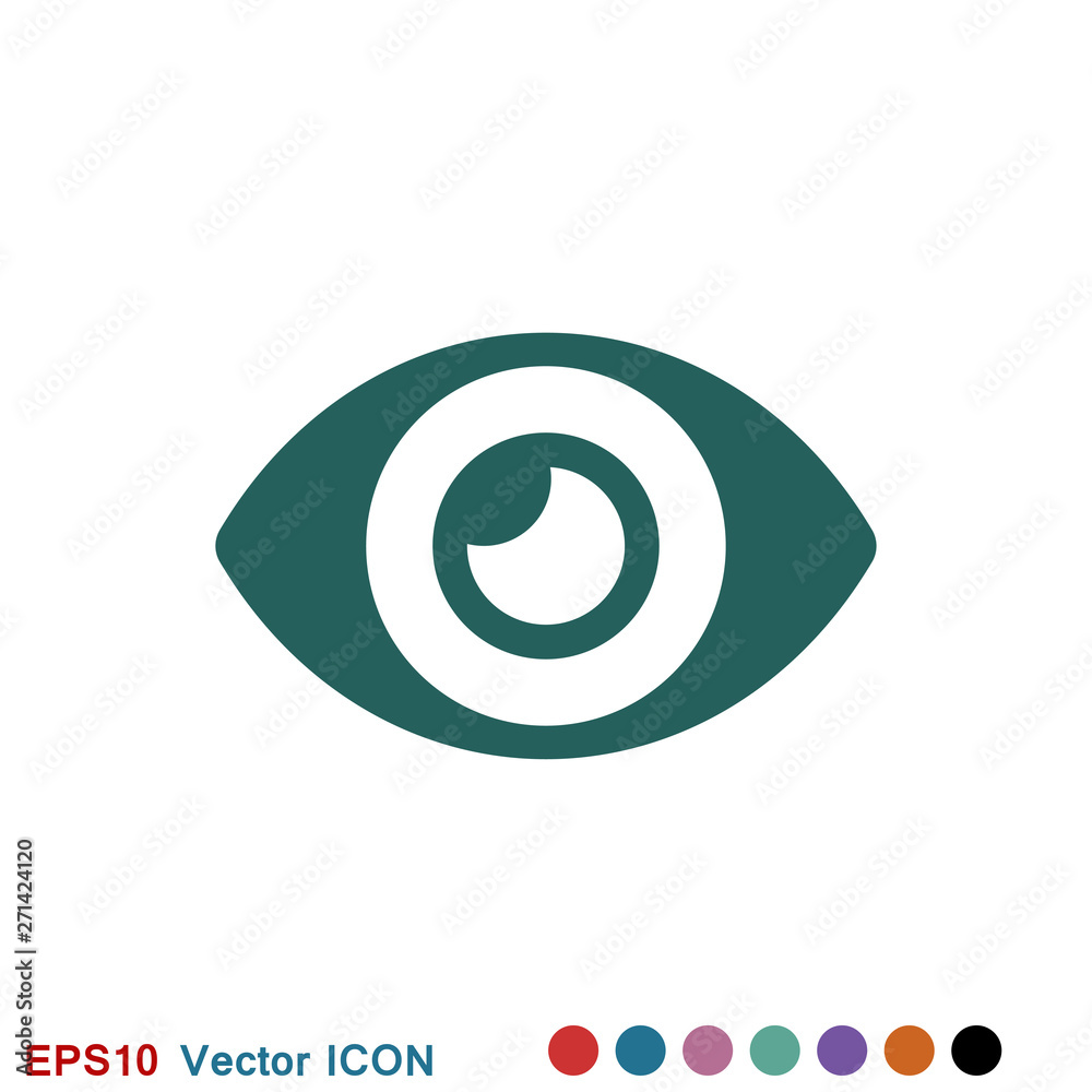 Eye icon, flat icon for logo, vector sign symbol Eye icon, flat icon for logo, vector sign symbol