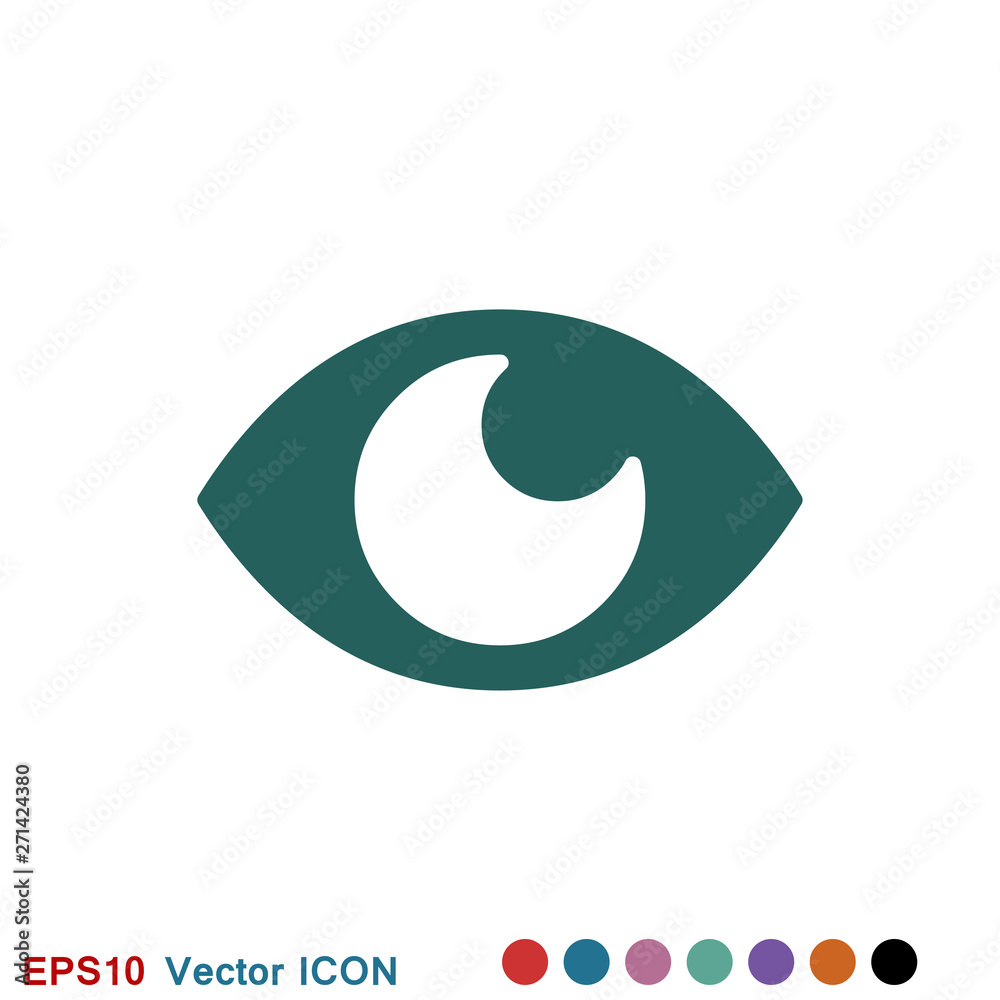 Eye icon, flat icon for logo, vector sign symbol Eye icon, flat icon for logo, vector sign symbol