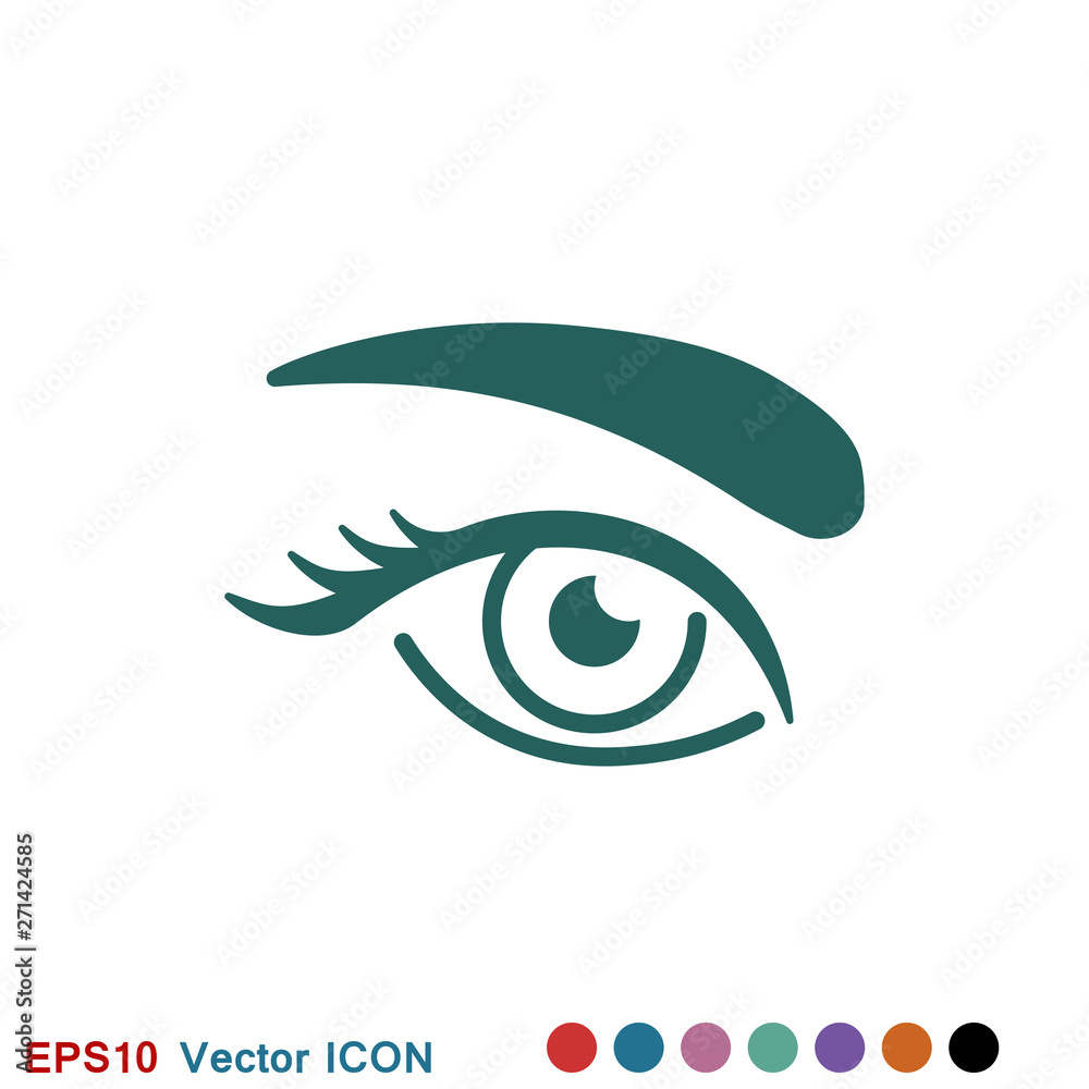 Obraz premium Eyebrow icon. Logo beauty salon. Care for eyebrows