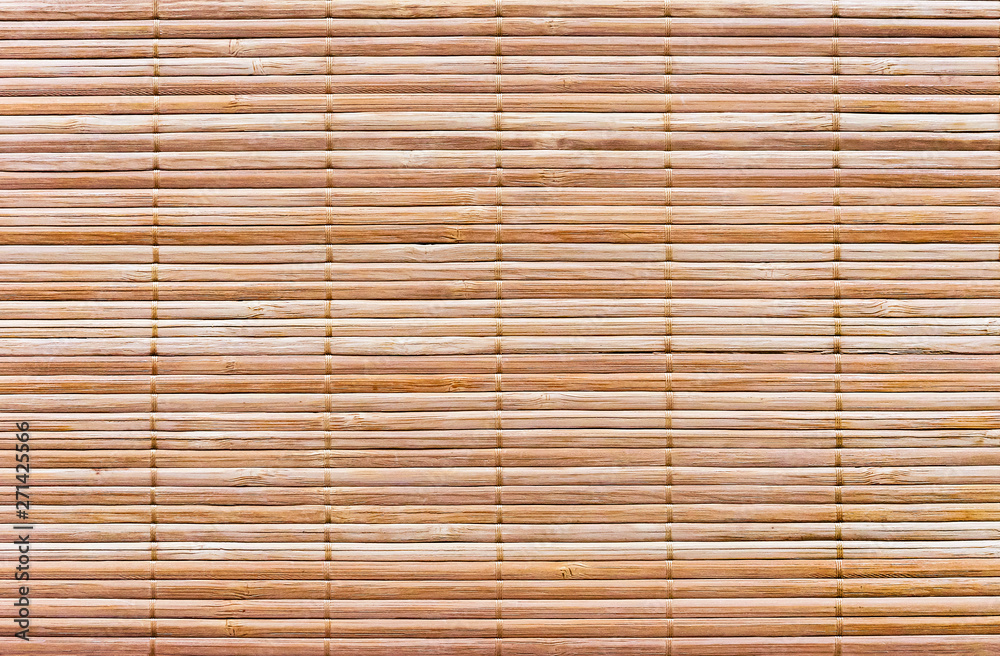Rug of wooden slats. Background and texture of wooden mat. Rug of wooden slats. Background and texture of wooden mat.