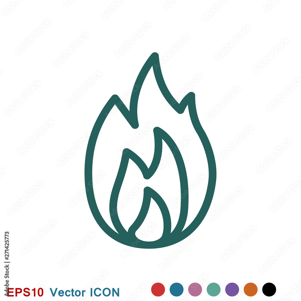 Fire icon vector. Icon illustration for logo design Fire icon vector. Icon illustration for logo design
