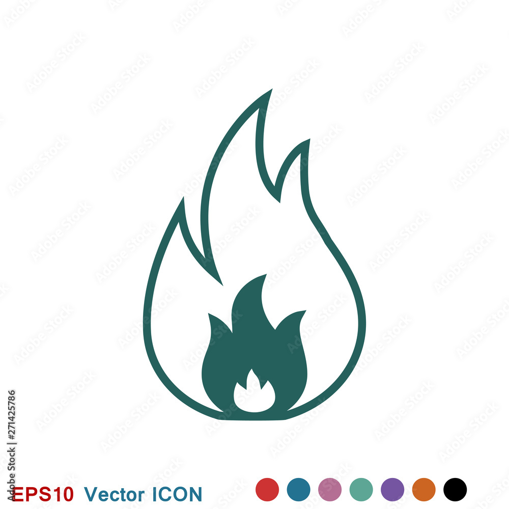 Fire icon vector. Icon illustration for logo design Fire icon vector. Icon illustration for logo design