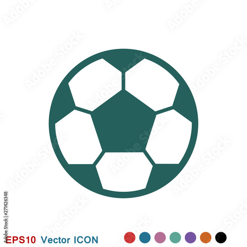 Foot ball  soccer icon sport objects for logo  vector sign symbol for design