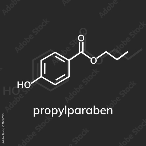 propylparaben vector icon on dark  background