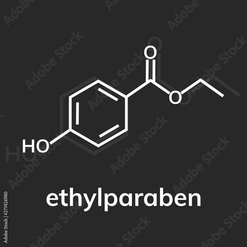 Ethylparaben vector icon on dark  background