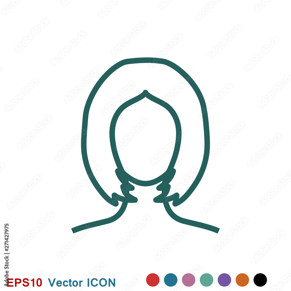 Hair salon icon logo, vector illustration, sign symbol for design