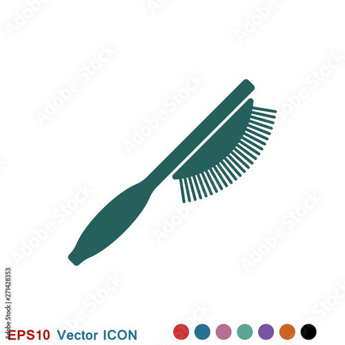 Hair brush icon logo  illustration  vector sign symbol for design