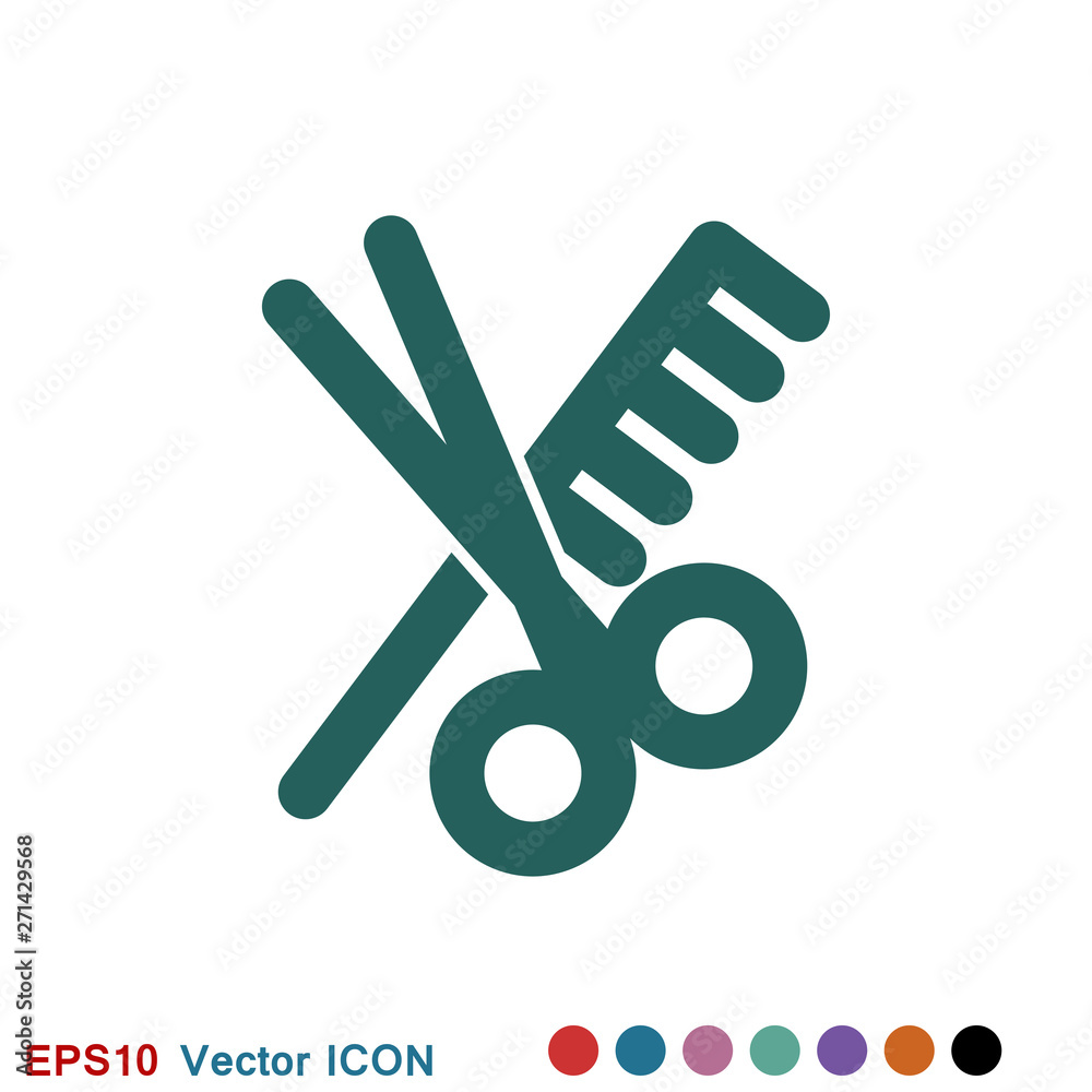 Hairdresser icon logo, illustration, vector sign symbol for design Hairdresser icon logo, illustration, vector sign symbol for design
