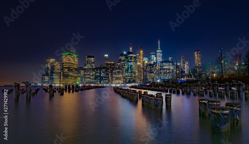 New York skyline at night © Michael