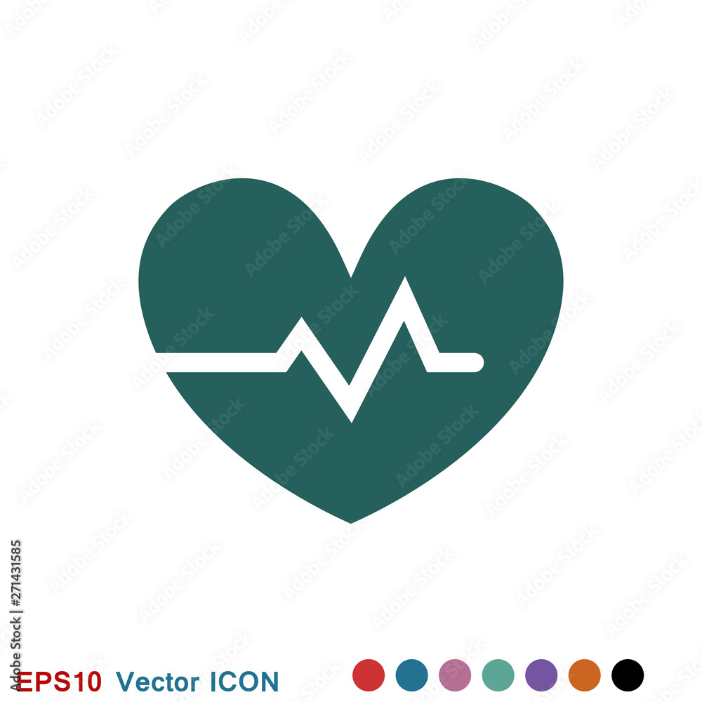 Heartbeat icon logo, illustration, vector sign symbol for design Heartbeat icon logo, illustration, vector sign symbol for design