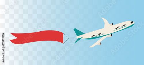 Plane with ribbon banner.
