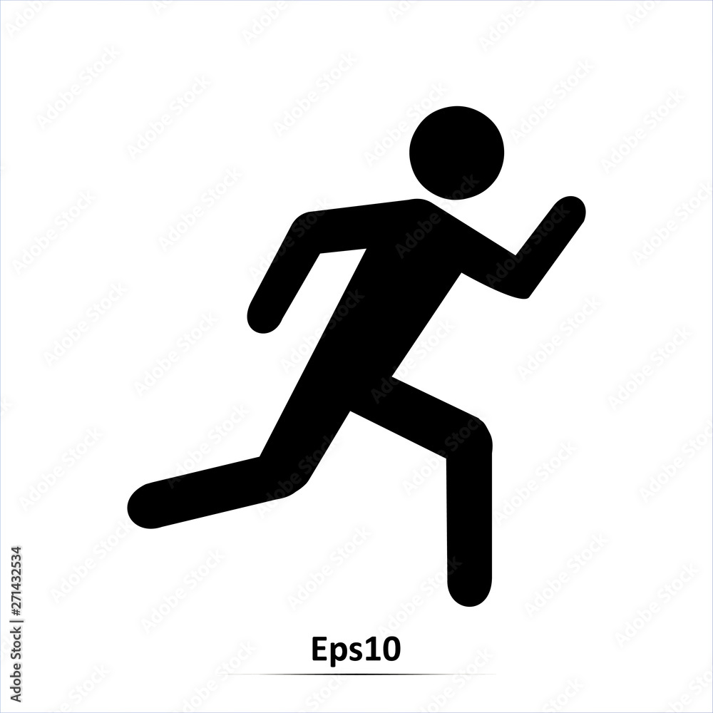 Running icon.. Vector Illustration.Eps10