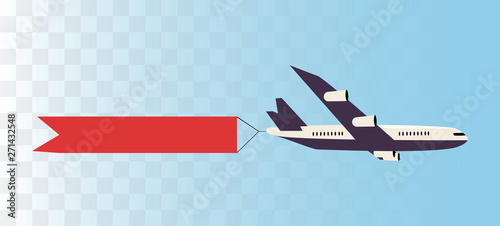 Plane with ribbon banner.