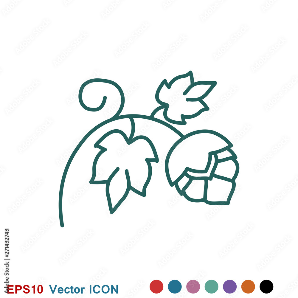 Hop icon logo, illustration, vector sign symbol for design Hop icon logo, illustration, vector sign symbol for design