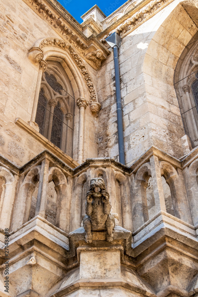 Burgos Cathedral or Cathedral of Saint Mary of Burgos exterior detail, Province of Burgos, Castilla y Leon, Spain on the Way of St. James, Camino de Santiago