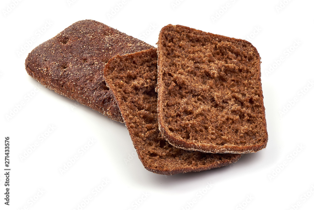 Rye snack bread, close-up, isolated on white background Rye snack bread, close-up, isolated on white background