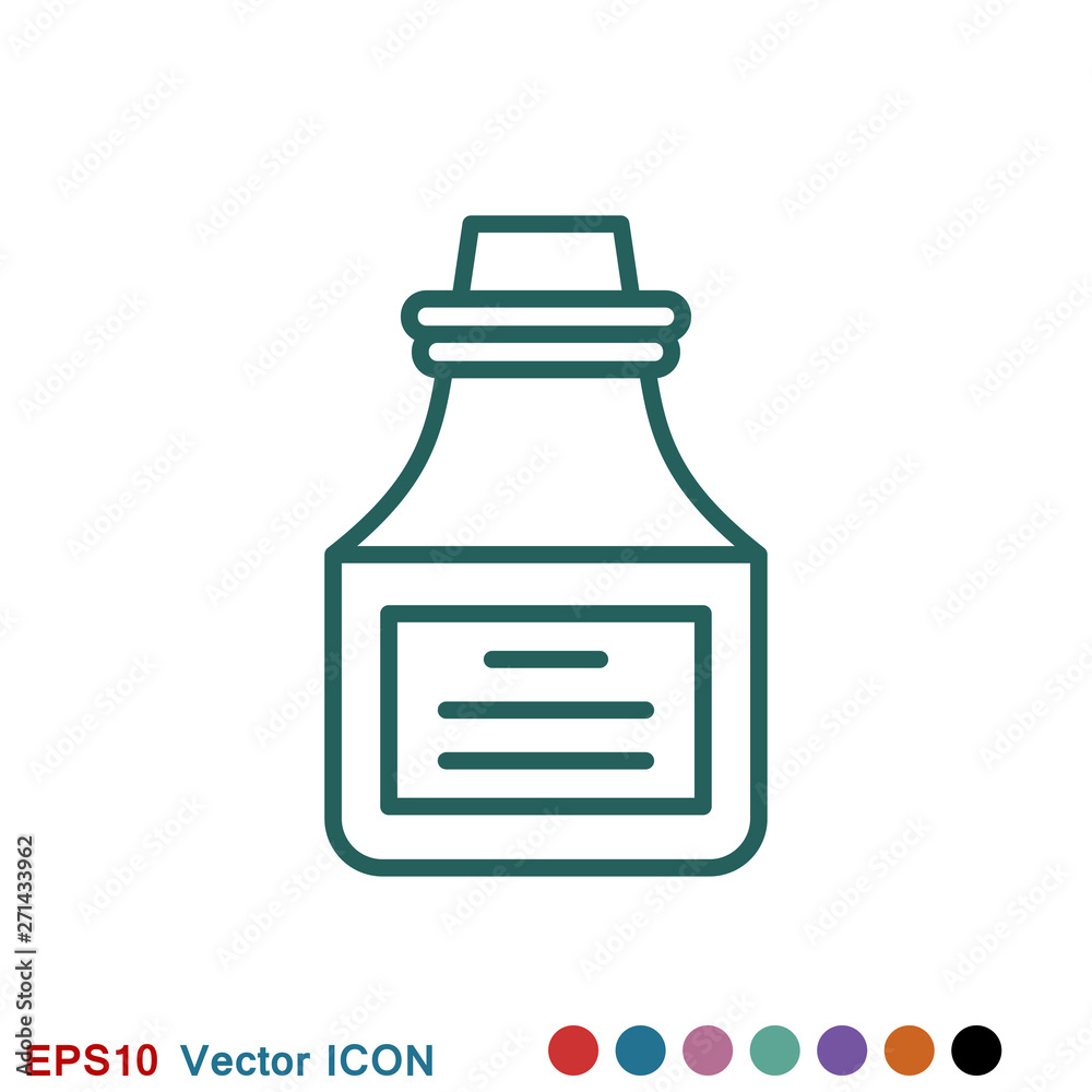 Quill ink icon logo, illustration, vector sign symbol for design Quill ink icon logo, illustration, vector sign symbol for design
