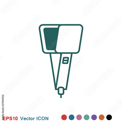 Hair straighten icon. Female accessories icons for mobile concept and logo