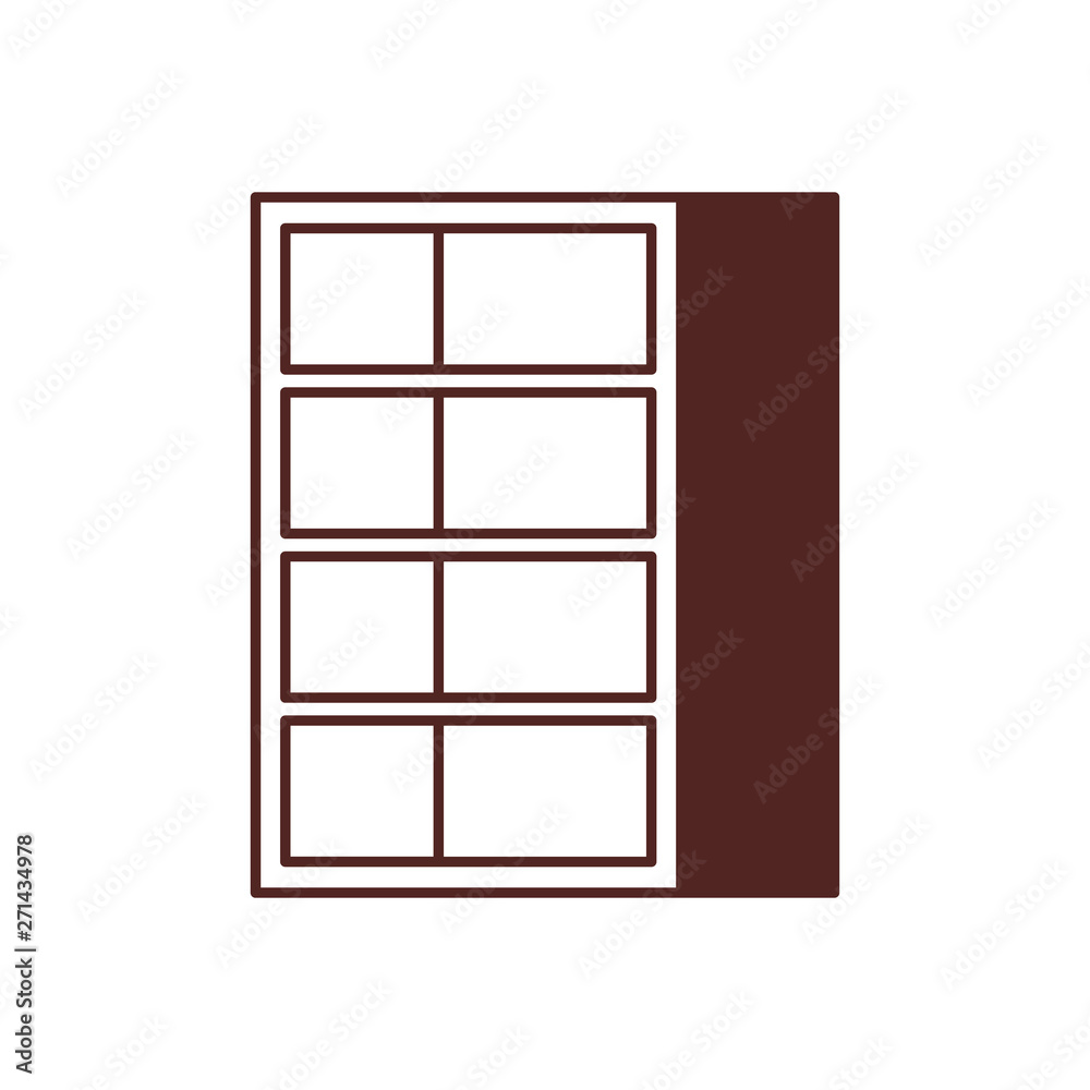 silhouette of bookshelf on white background silhouette of bookshelf on white background
