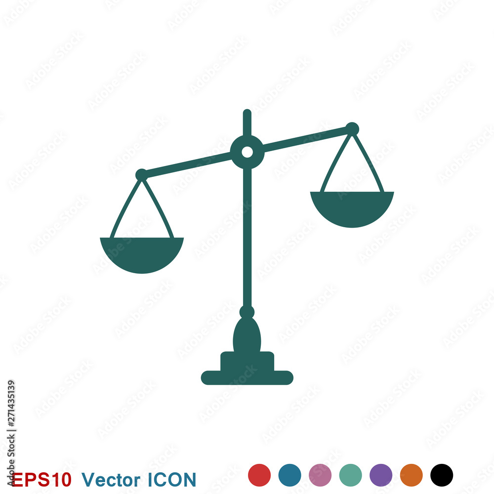 Scales of justice icon logo, illustration, vector sign symbol for design Scales of justice icon logo, illustration, vector sign symbol for design